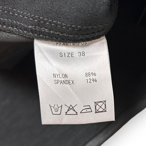 NWT Filomena Fernandez Mix Media Black Womens Pants Jeans Sz 38/XS 2-Tone Skinny - Picture 7 of 8